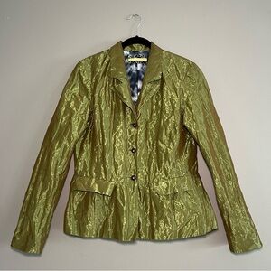 Eva & Claudi Danish Green Blazer Metallic Embroider  EU 42 US Medium